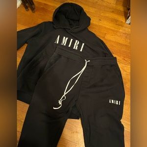 Black Authentic Amiri sweatsuit size 2xl